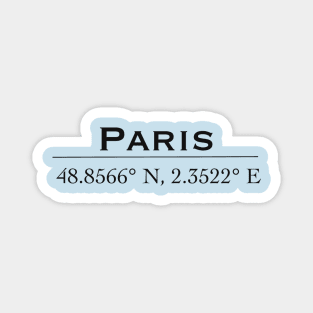 Paris coordinate Magnet