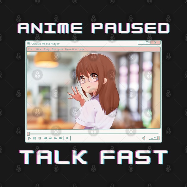 Anime Girl Paused Talk Fast Funny Otaku Meme by mschubbybunny