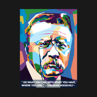 Abstract Popart T.Roosevelt in WPAP T-Shirt