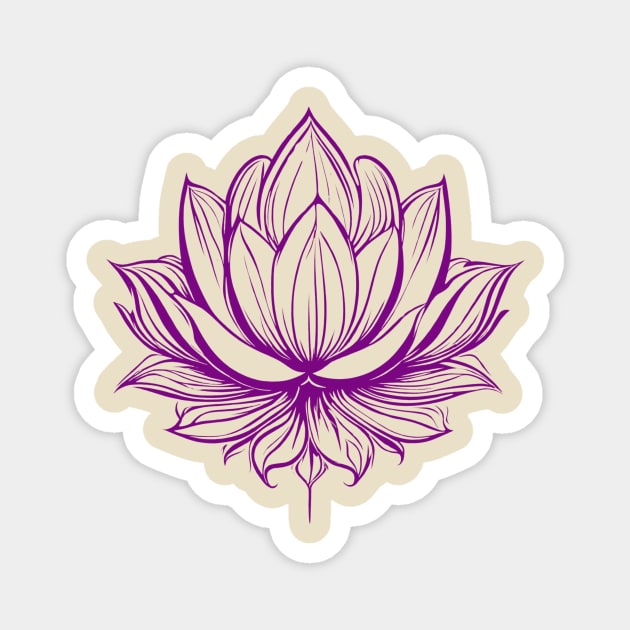 Lotus Flower - Floral Print Magnet by Craftix Design