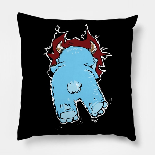 Monster Butt - Funny Halloween 2019 Pillow by OfficialTeeDreams