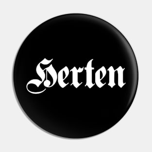 Herten written with gothic font Pin