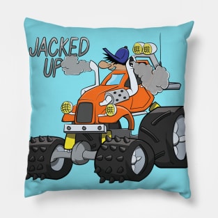 Jacked Up 4x4 Truck Pillow