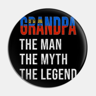 Grand Father Liechtensteiner Grandpa The Man The Myth The Legend - Gift for Liechtensteiner Dad With Roots From  Liechtenstein Pin