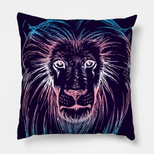 Lion Art (trans flag) Pillow