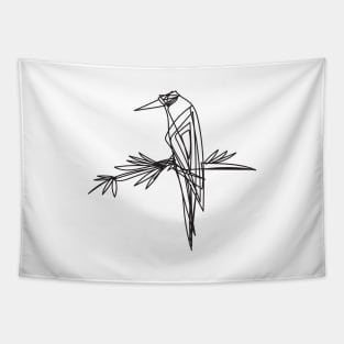 Bird continuous line trendy illustration Tapestry