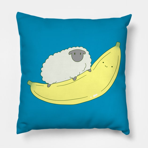 Sheep and Giant Banana Pillow by saradaboru