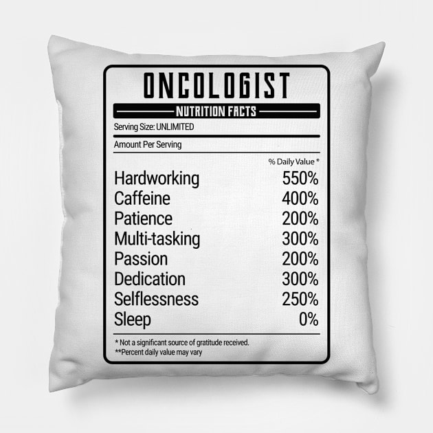 oncologist nutrition value Pillow by IndigoPine