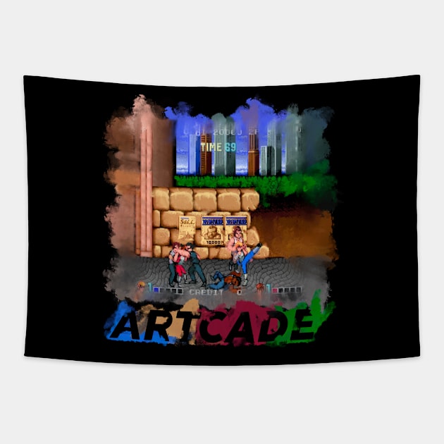 Artcade Dragon Tapestry by Glap