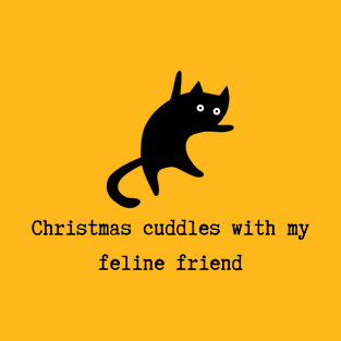 Christmas cuddles with my feline friend T-Shirt