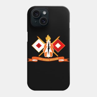 1st Signal Brigade - DUI w Br - Ribbon Phone Case