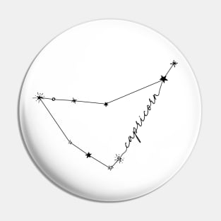 Capricorn Constellation Zodiac Drawing Sticker Pin