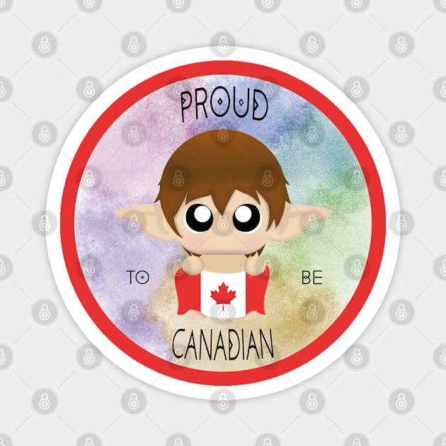 Proud to be Canadian (Sleepy Forest Creatures) Magnet by Irô Studio