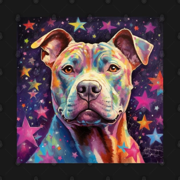 Staffy Painting by Enchanted Reverie