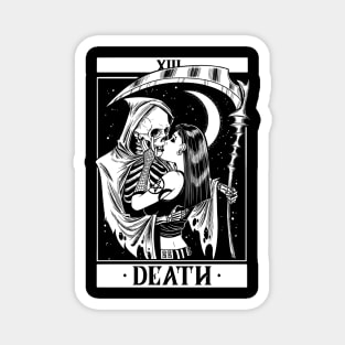 Blackcraft Vintage Death the Grim Reaper Kiss Tarot Card Magnet