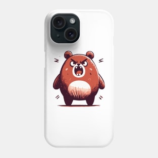 Cartoon angry bear Phone Case