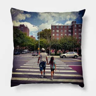 Father Daughter Long Island City Queens NYC Pillow