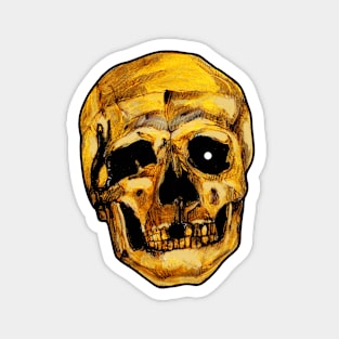 Gold Skull Magnet