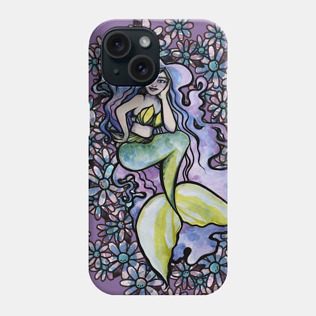 Cute Mermaid Flower Bed Phone Case by bubbsnugg