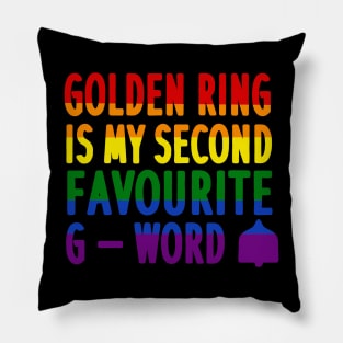 Golden Bell Christmas X-mas Pride Gay Pillow