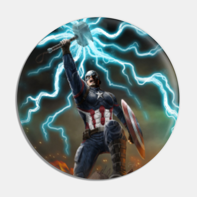 Captain America Mjolnir Captain America Pin Teepublic De