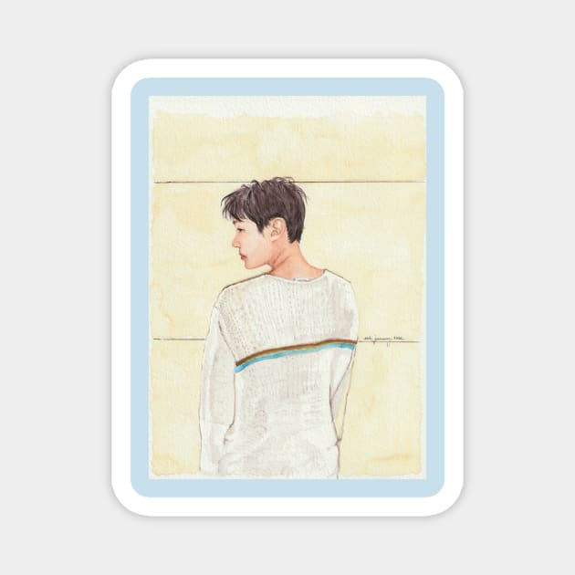 Hobi Back Profile Magnet by emopod