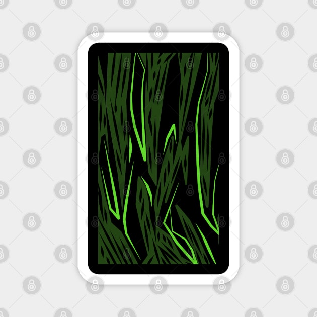 Green Abstract shapes Magnet by jen28