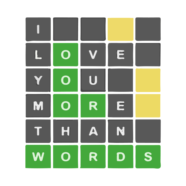 I Love You More Than Words | Mother Wordle Shirt by Kibria1991