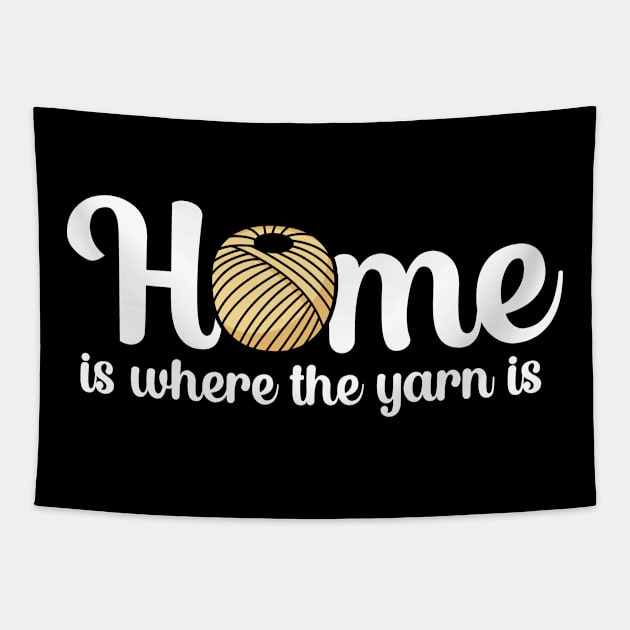 Home is where the yarn is Tapestry by maxcode