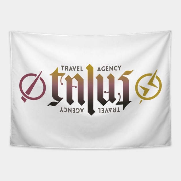 Talus (dark) Paladins Champion Logo Tapestry by dcmjs