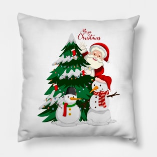 chrismas tree santaclaus Pillow