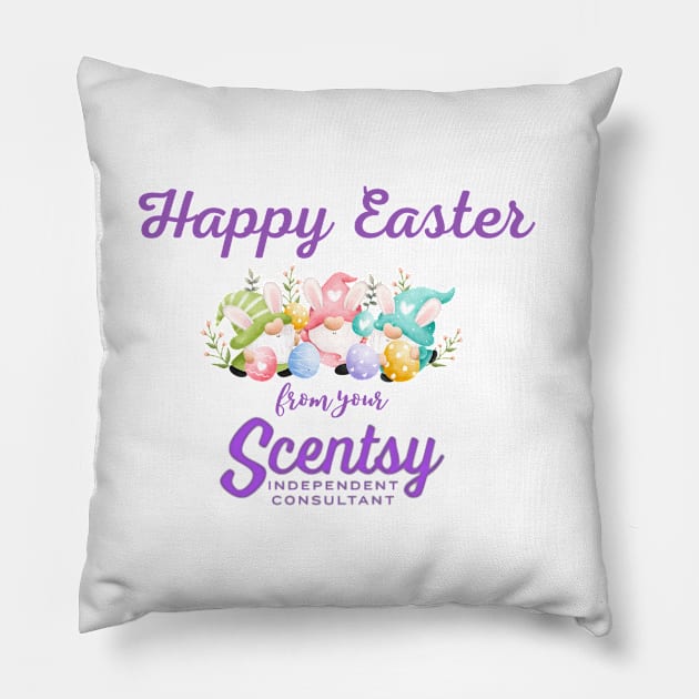 happy easter scentsy greetings Pillow by scentsySMELL