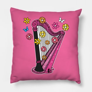 Mothers Day Harp Mom Female Harpist Pillow