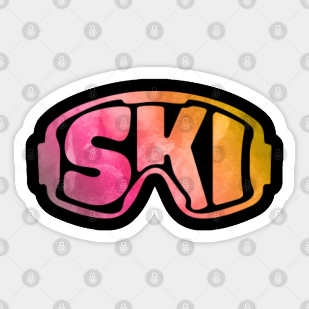 Awesome Skiing Ski Skier Skiers Goggles Design Art Gift Gifts For A Birthday Or Christmas - Sport - Sticker