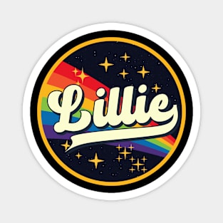 Lillie // Rainbow In Space Vintage Style Magnet