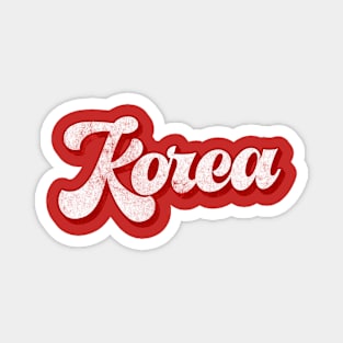 Korea / Asian Pride Vintage Typography Design Magnet