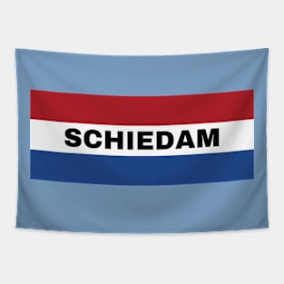 Schiedam City in Dutch Flag Tapestry