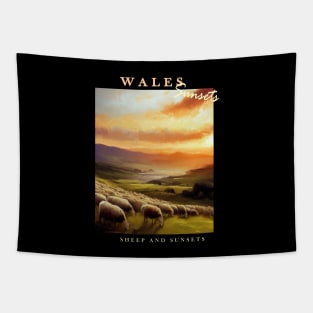 Wales Sunsets Postcard Design Tapestry