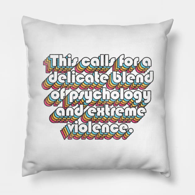 Extreme Violence / Vyvyan The Young Ones 80s Quote Pillow by DankFutura