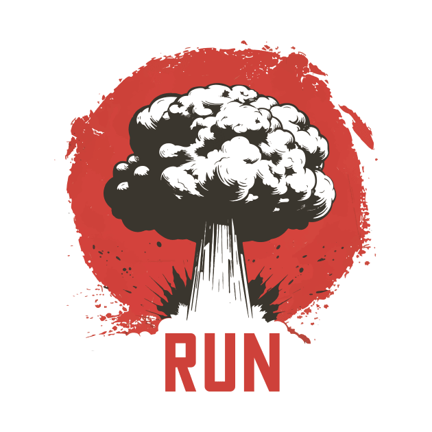 mushroom cloud run vintage by StepInSky