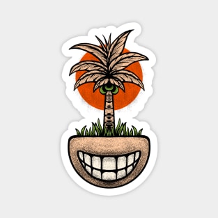 Coconut tree with smile Magnet