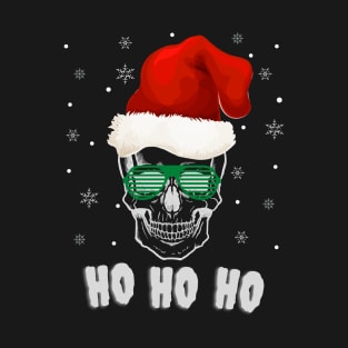 HO HO HO Skull Christmas T-Shirt