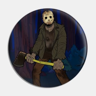 Ghost Jason Cartoon Pin