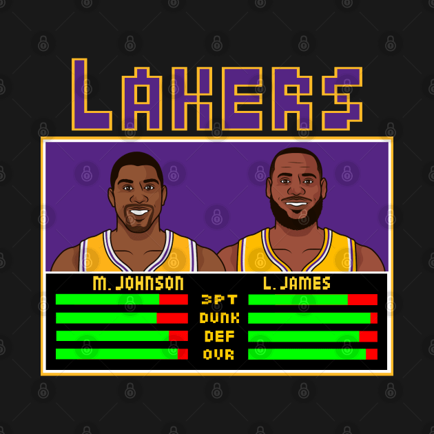 Jam Session - Los Angeles Lakers - LeBron & Magic by Docker Tees