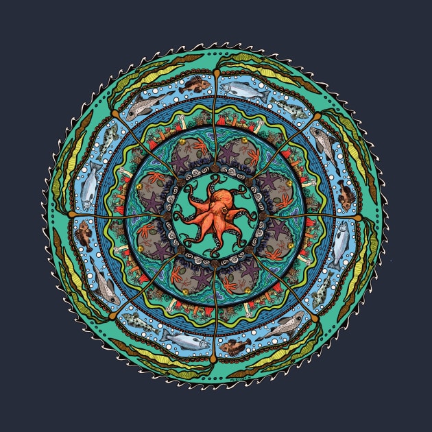 Salish Sea Mandala -light blue by mernstw