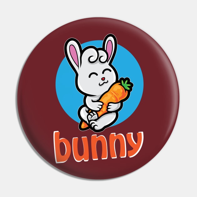 Colorful Bunny Pin by Xen