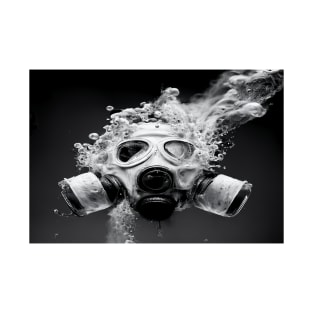 Cyberpunk Gasmask Artwork / Gasmask Splashing In Water T-Shirt