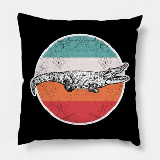 Vintage Retro Crocodile Pillow