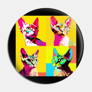 Devon Rex Pop Art - Cat Lover Gift Pin