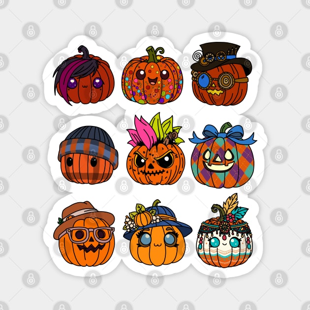 Cute Jack-o-'lantern Fashion Magnet by H. R. Sinclair